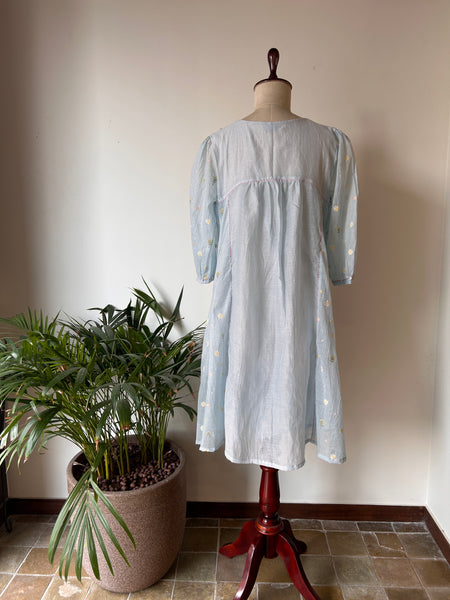 Ice Blue Floral Dress