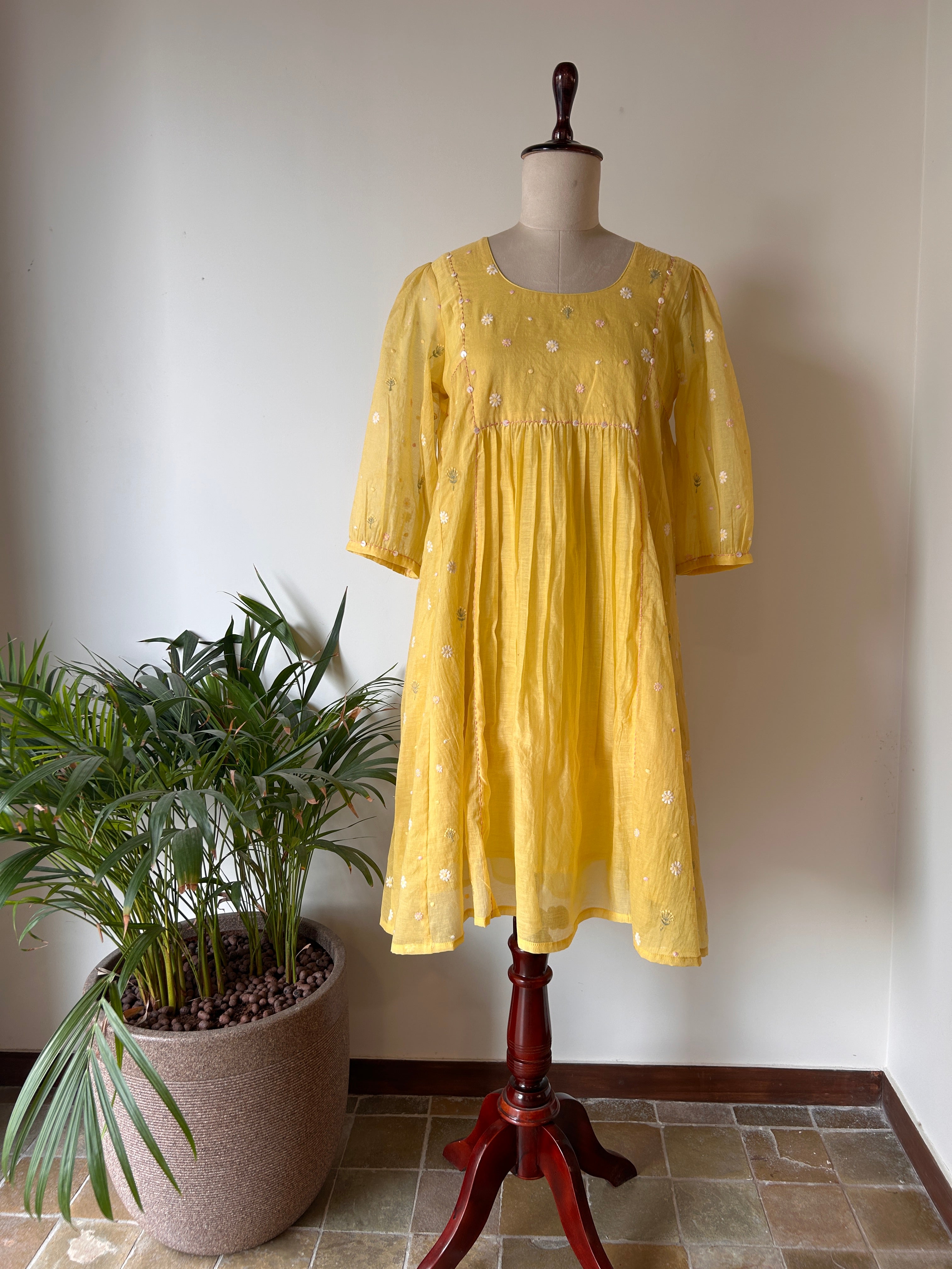 Yellow Floral Dress
