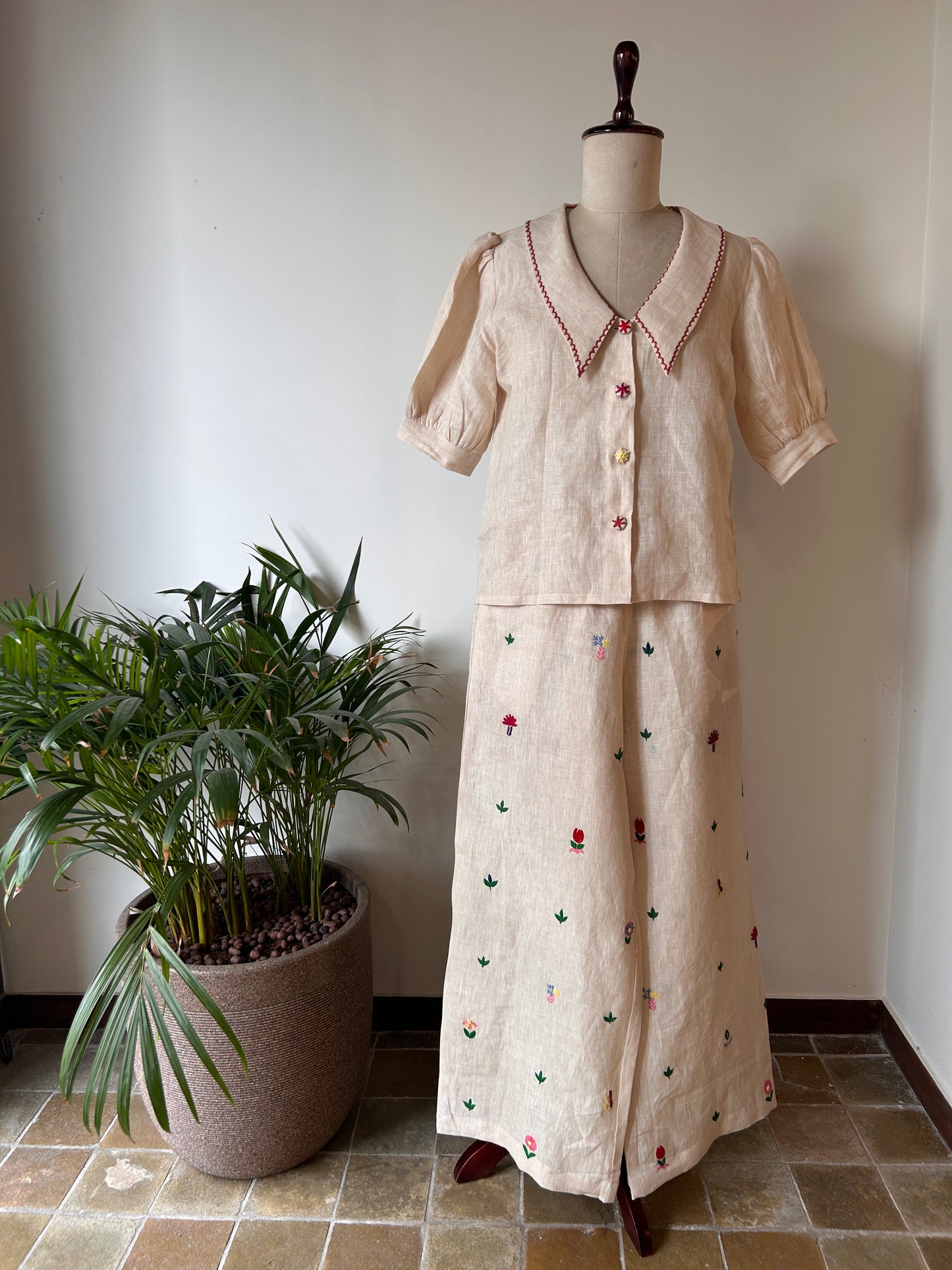 Ivory Linen Co-Ord Set