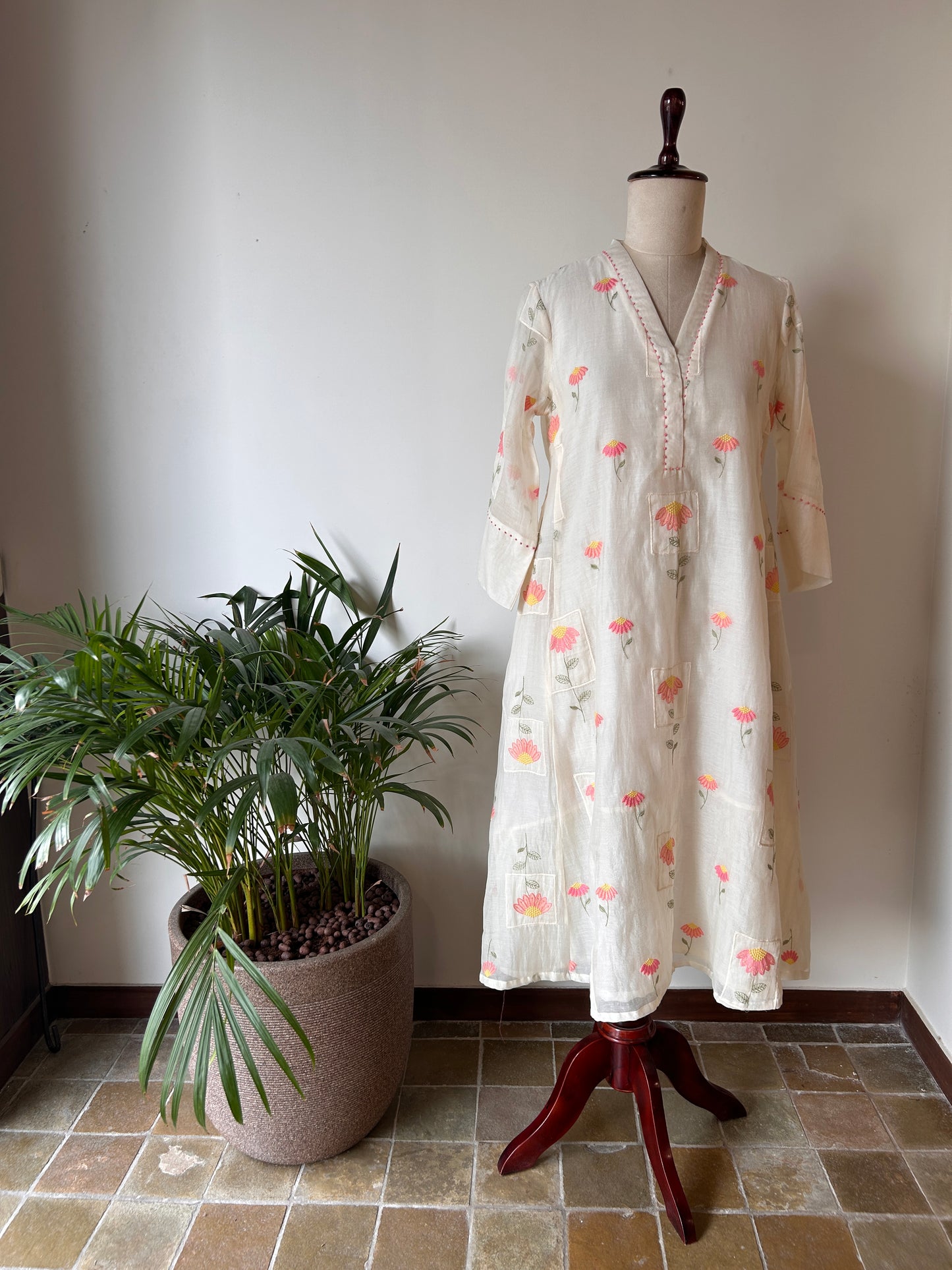 Ivory A-line Kurta