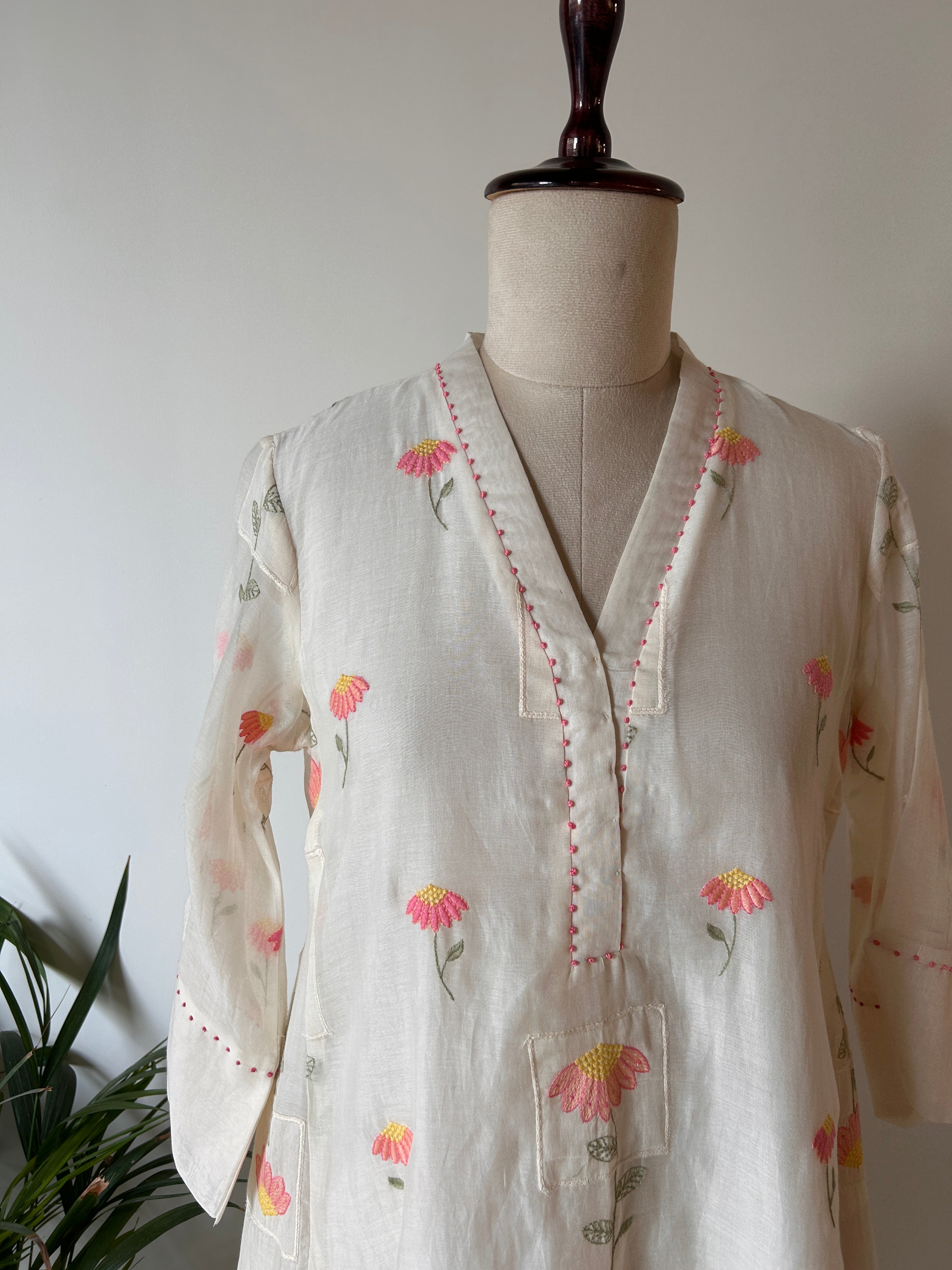 Ivory A-line Kurta