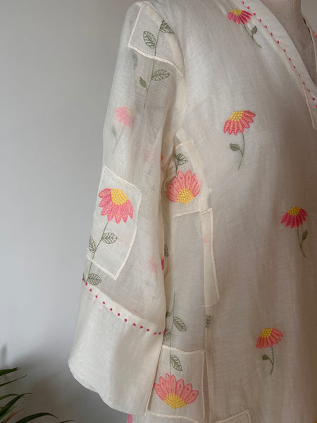 Ivory A-line Kurta